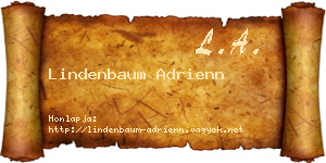Lindenbaum Adrienn névjegykártya